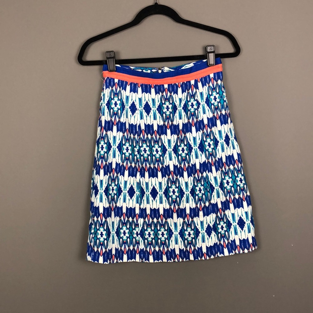 Plenty by Tracy Reese l Blue Ikat Print Skirt